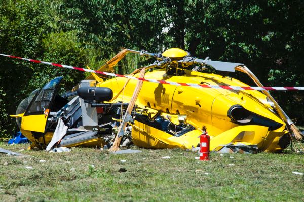 A terrible helicopter crash.