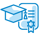 graphic of a graduation cap and certificate