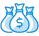 graphic of three bags of money